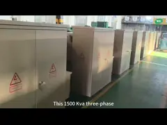 1500kVA 三相パッドマウント変圧器 油入 低電圧 480V～240V ライブフロント電力変圧器