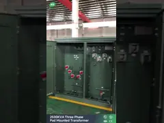 2500Kva 液体で満たされたループフード 3相パッド搭載トランスフォーマー 27.6Kv から 600V