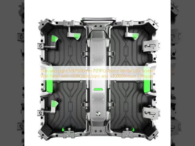 Slim and Light 500*500mm P2.9 Outdoor Rental LED Screen Wall Panel with 112910dots/sqm and >100000hours Lifespan