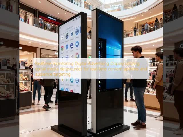 High Quality Realtime monitoring Digital Advertising Display utilizing social media datasources for real-time content updates and audience targeting