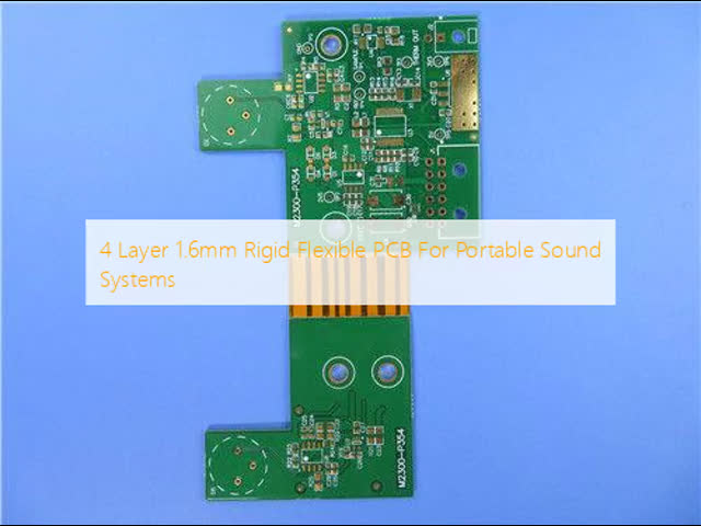 4 Layer 1.6mm Rigid Flexible PCB For Portable Sound Systems