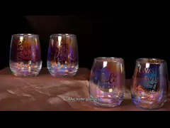 Souvenir cup 430 ml featuring iridescent electroplating and rose gold foil decal perfect for souvenir stores and gift shops