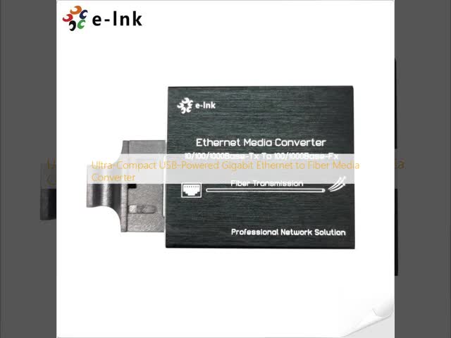 Ultra-Compact USB-Powered Gigabit Ethernet to Fiber Media Converter