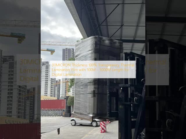 30MICRON Thickness 100% Transparency Thermal Lamination Film with 100M - 3000M Length for Digital Lamination