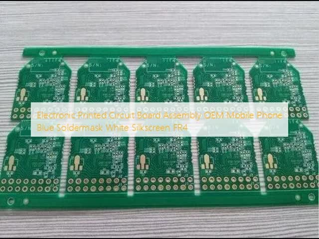 OEM Mobile phone Blue Soldermask White Silkscreen FR4 Electronic Printed Circuit Board