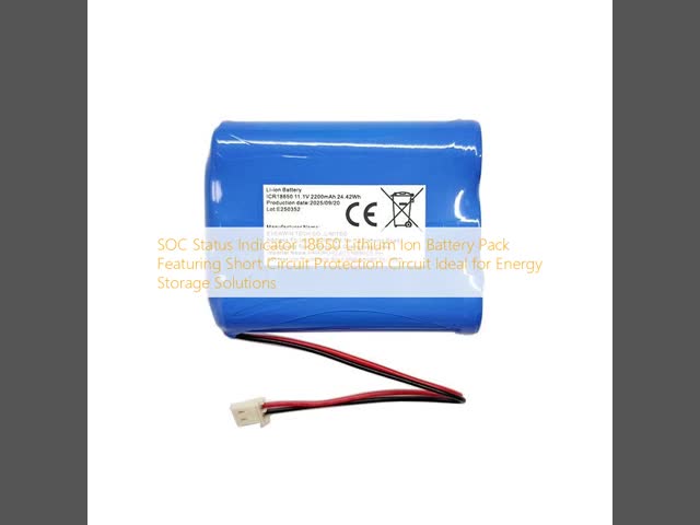 SOC Status Indicator 18650 Lithium Ion Battery Pack Featuring Short Circuit Protection Circuit Ideal for Energy Storage Solutions