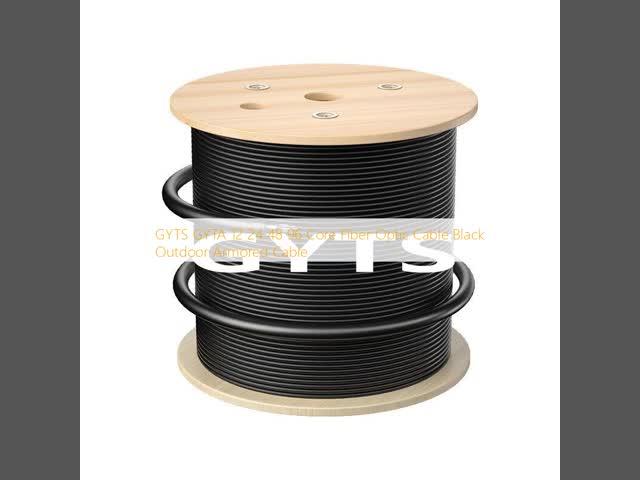 GYTS GYTA 12 24 48 96 Core Fiber Optic Cable Black Outdoor Armored Cable