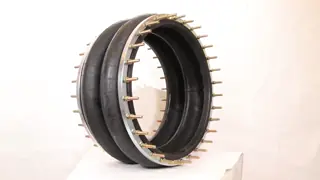 W01M586979 Primavera de ar enrolada Firestone 89 MIN. HT. Traço Suspensão de máquina personalizada instalada