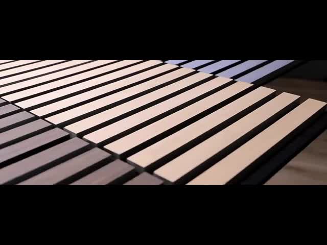 Wooden Slat Acoustic Panels for Sound Absorption Decorative Interior Wall Covering for Living Room Bedroom Office