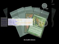 Mtg Pokemon Trading Card Sleeve Resealable 64x89mm Precise Fit Inner Sleeves