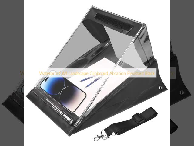 Waterproof A4 Landscape Clipboard Abrasion Resistant Black