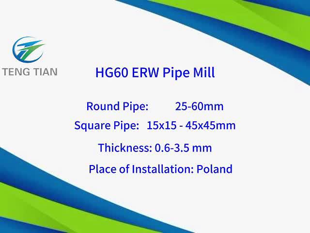 Ligne de fabrication de tubes soudés haute fréquence 70x70-150x150mm 2.0-10.0mm vidéo