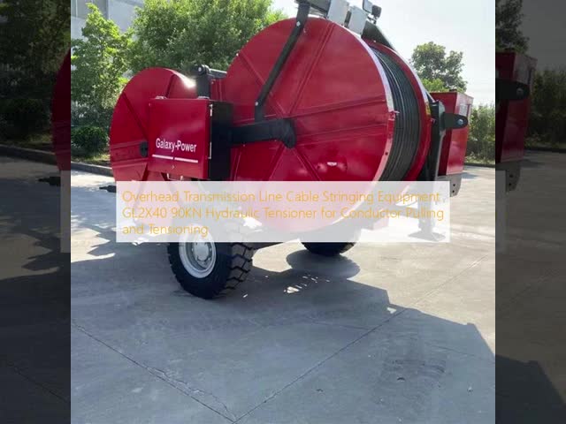 Overhead Transmission Line Cable Stringing Equipment GL2X40 90KN Hydraulic Tensioner for Conductor Pulling and Tensioning