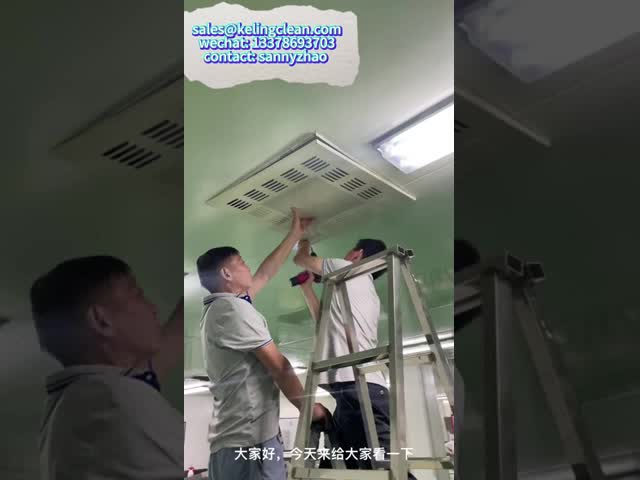 Plastic Spry Steel Diffuser Plate Ceiling HEPA Filter Box For clean room