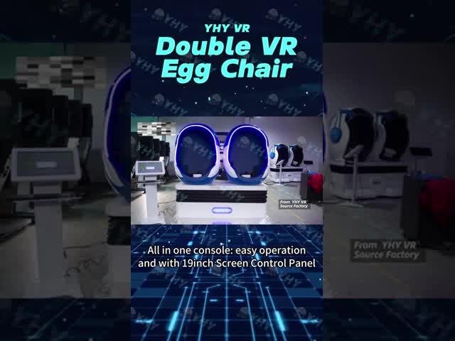 Commercial 9D VR Egg Cinema Chair with 2 Player VR Simulator Seat for Amusement Parks & Shopping Malls