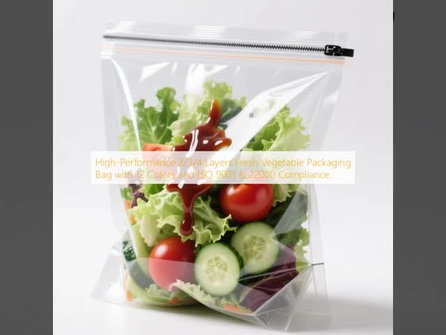 Puncture Resistant Fresh Vegetable Plastic Packaging Bags 2 3 4 Layers Customised Printing