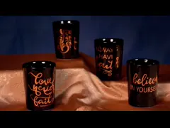 Dia 6.2*5.1cm 8.1cmH 120ml Souvenir coffee mug with laser decal unique design for home goods store