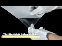 TPU Hot Melt Adhesive Film Low Temp Activation With Glassine Release Paper Aanpasbare breedte Dikte Hoge sterkte Hot Melt Adhesive Film Voor het binden van MDF hout