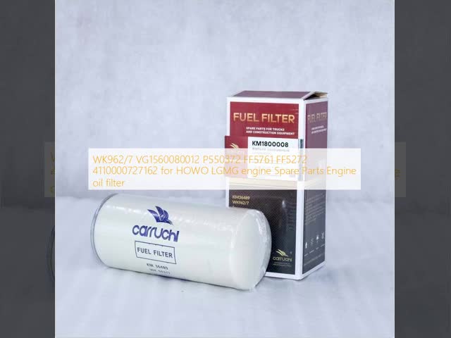 WK962/7 VG1560080012 P550372 FF5761 FF5272 4110000727162 HOWO用 LGMGエンジン 部品 エンジンオイルフィルター ビデオ