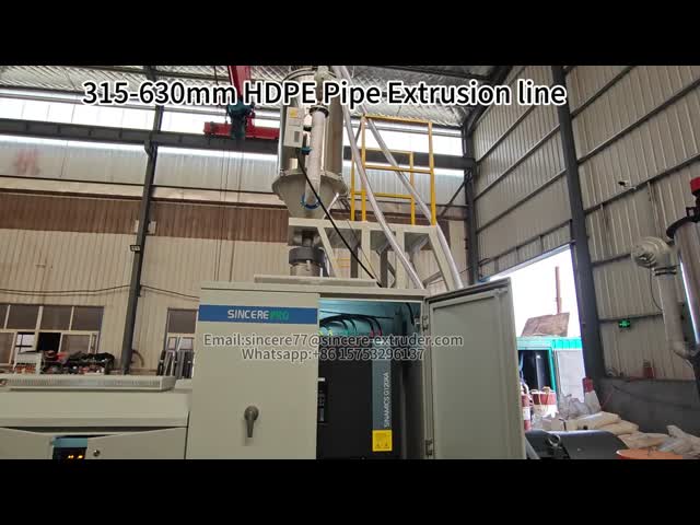 HDPE PPR Plastic Pipe Extrusion Line with Motor SIEMENS, 160-800kg/h Capacity, and 6 Meters Vacuum Tank