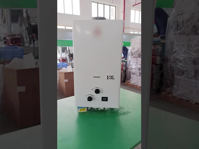 13L Flue Gas Water Heater with Elegant Black Display and Knob for Modern Homes