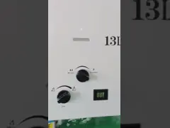 13L Flue Gas Water Heater with Elegant Black Display and Knob for Modern Homes