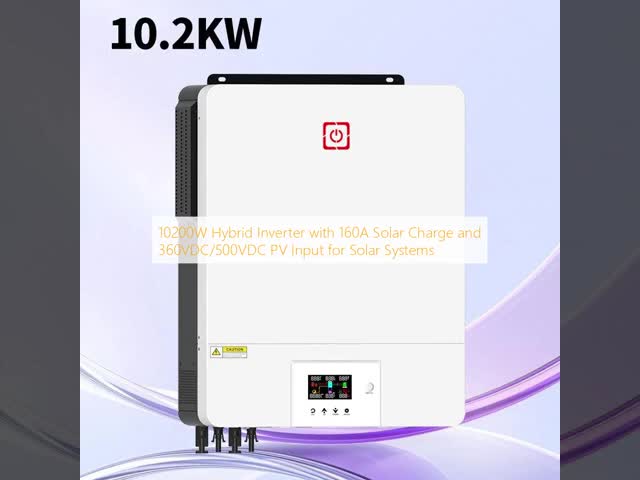 10200W Solar System Inverter 160A Solar Charge 360V DC Hybrid Solar Inverter