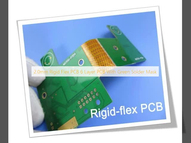 2.0mm Rigid Flex PCB 6 Layer PCB With Green Solder Mask
