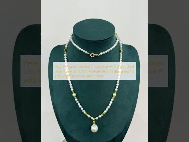 Heart shaped pendant necklace with a pendant size of 9 mm 10 mm and 41 cm chain length designed to add sophistication and charm