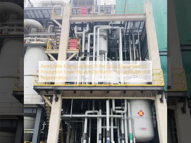 Renewable Energy Waste Oil Recycling Equipment 60 Production Scale Vacuum Distillation for Lubricating Oil Regeneration