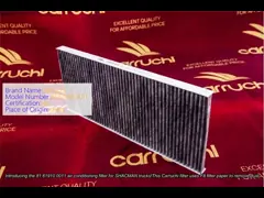 81.61910.0011 54LK0286 para SHACMAN X3000 F2000 cabina PARTES filtro de aire acondicionado video