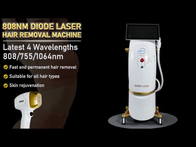 Long-lasting and Effective Results with 532nm Wavelength Diode Laser Hair Removal Machine 10.4 Inch Touchable Screen