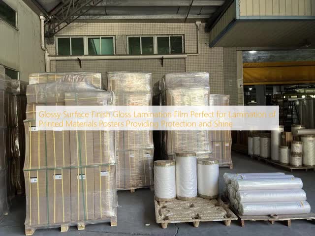 Gloss Lamination Film with SGS, ISO 9001, and ISO 14000 Certification, Up To 2200 Mm Width, and Above 90 GU Gloss Level