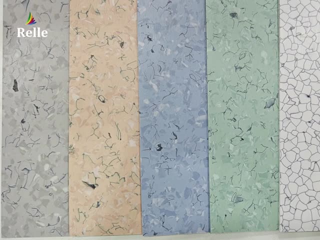 CE SGS 3mm Relle Flooring PVC Surface ESD Conductive Vinyl Tile