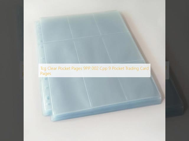 Tcg Clear Pocket Pages 9PP 002 Cpp 9 Pocket Trading Card Pages