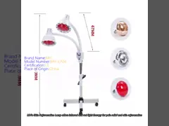 Skin Rejuvenation Physiotherapy Infrared Lamp Time Temperature Control Double Caps