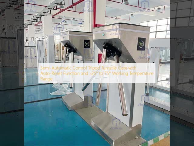 Semi-Automatic Control Tripod Turnstile Gate with Auto-Reset Function and -25° to 75° Working Temperature Range