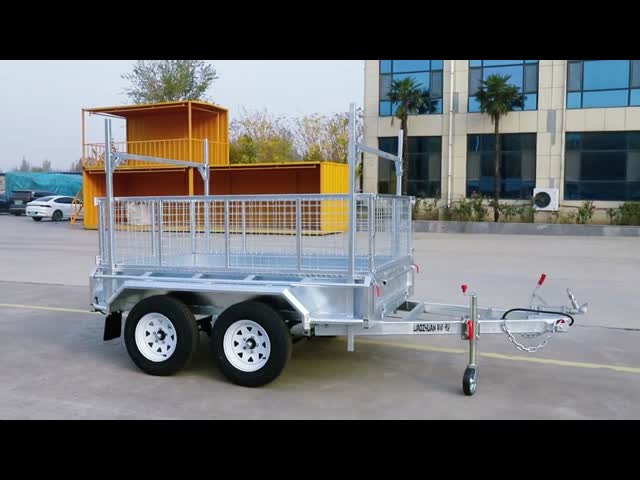 Fully Welded Tandem Axle Box Trailer 8x5 Tandem Galvanised Trailer Silver