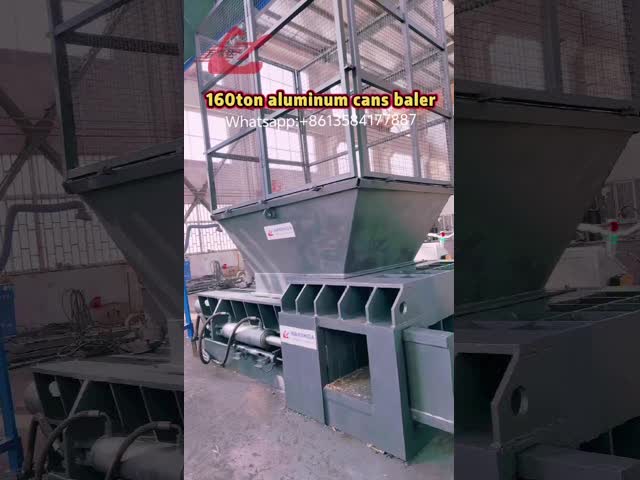 160ton Scrap Metal Baler with 86KW diesel engine Power for Efficient Metal aluminum cans Compacting