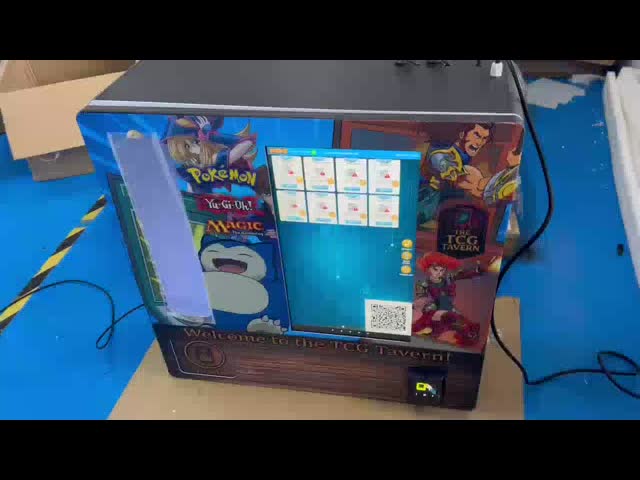 Mini Wall-mounted Pokemon TCG Vending Machine With Card Reader Custom Stickers
