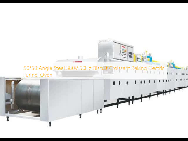 50*50 Angle Steel 380V 50Hz Biscuit Croissant Baking Electric Tunnel Oven