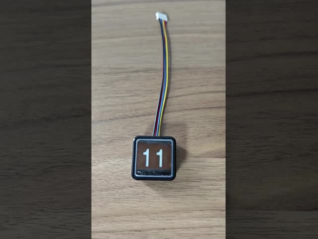 Low Price Elevator Push Button Switch Elevator Parts / ABS Base With Metal Circle Outer Frame  And Surface