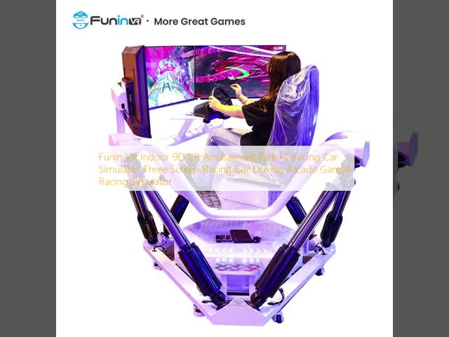 Funin VR Indoor 9D VR Amusement Park F1 Racing Car Simulator Three Screen Racing Car Driving Arcade Games Racing Simulator