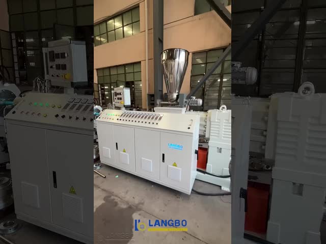 High Capacity Twin Screw Pipe Extrusion Line 24KW With Output 120 - 200kg/H
