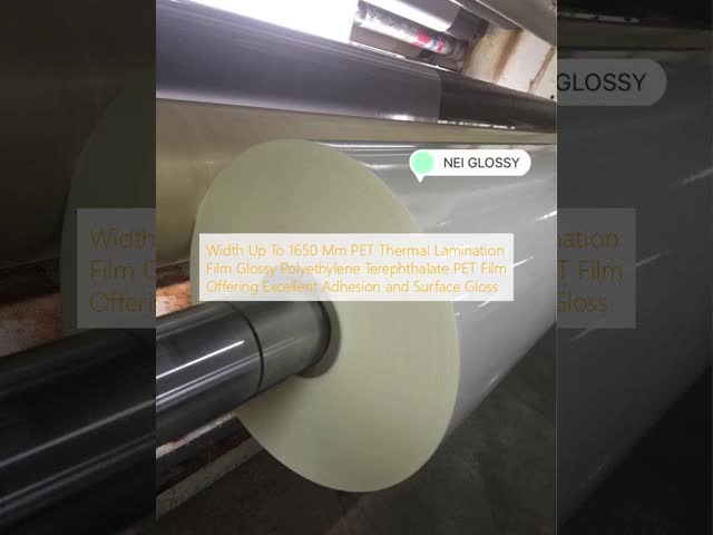 Width Up To 1650 Mm PET Thermal Lamination Film with EVA Layer Glue for Digital Printing Lamination