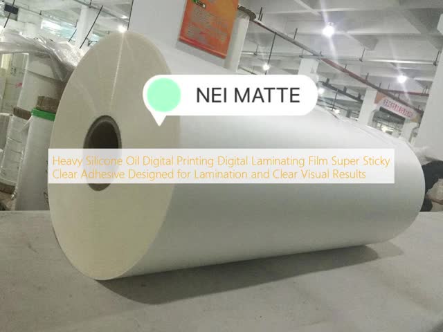 Digital Laminating Film with Up To 120°C Temperature Resistance and Multiple Extrusion Processing for Heavy Silicone Oil Digital Printing