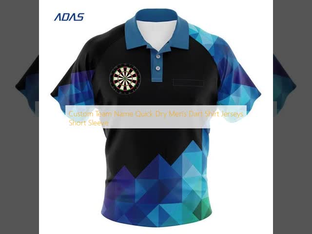 Custom Team Name Quick Dry Men's Dart Shirt Jerseys Short Sleeve