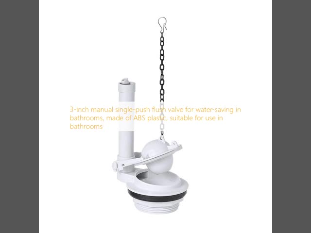 3-inch manual single-push flush valve for water-saving in bathrooms, made of ABS plastic, suitable for use in bathrooms