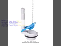 3-inch manual single-push flush valve for water-saving in bathrooms, made of ABS plastic, suitable for use in bathrooms