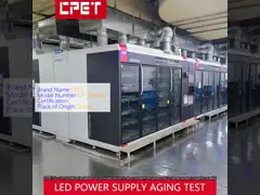 LEDランプの電源のテストシステムで燃焼 video